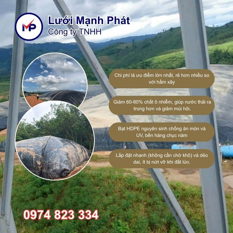 làm hầm biogas bằng bạt