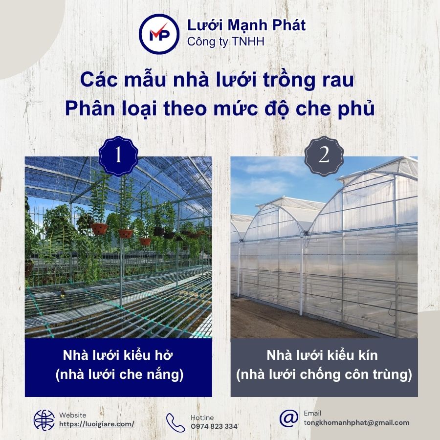 Chi phí làm nhà lưới trồng rau