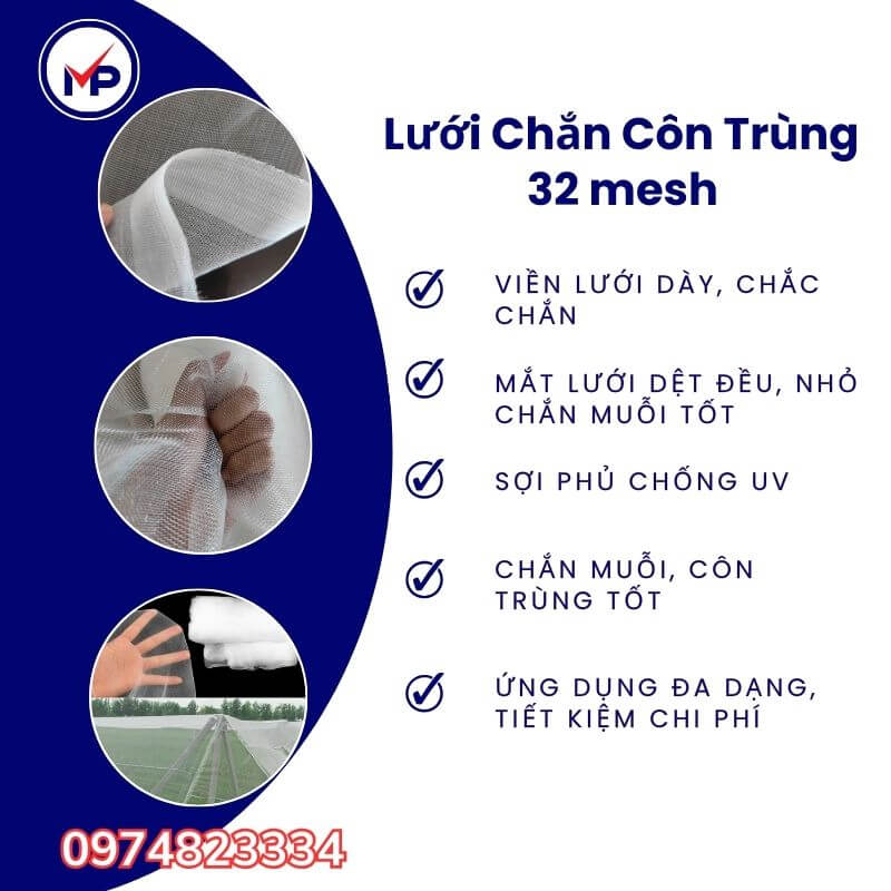 lưới ngăn côn trùng 32 mesh