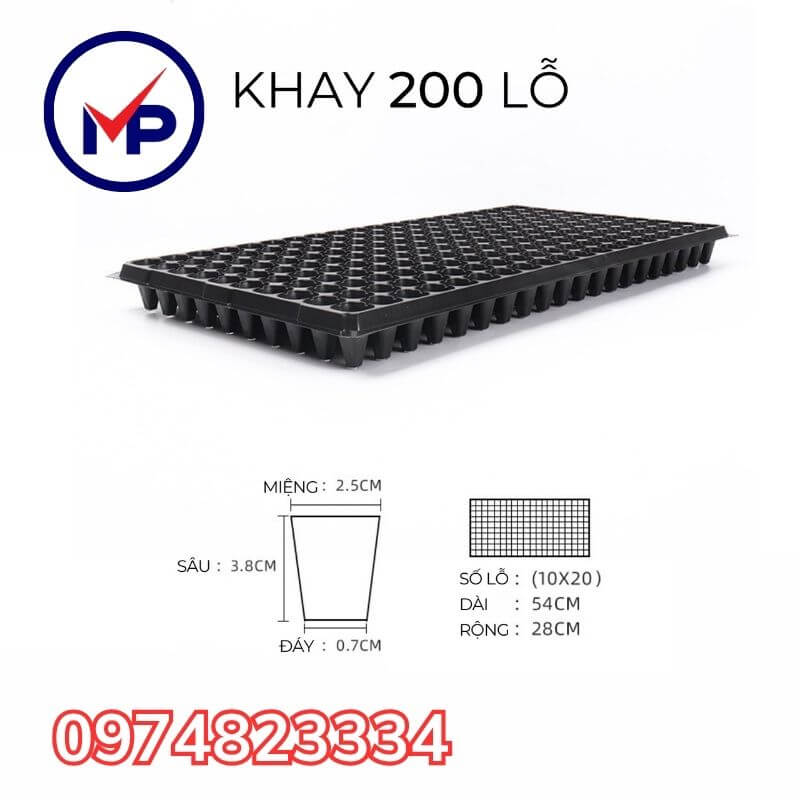 Khay ươm hạt giống 200 lỗ