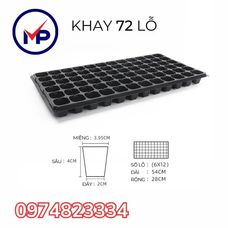 Khay ươm hạt giống 72 lỗ