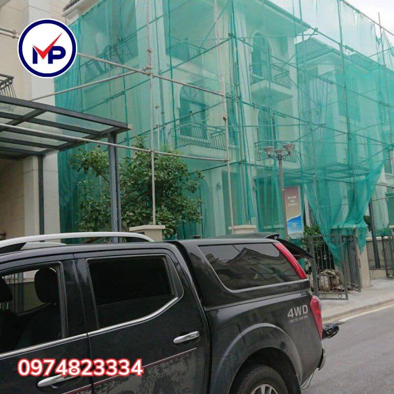 lưới xanh che công trình