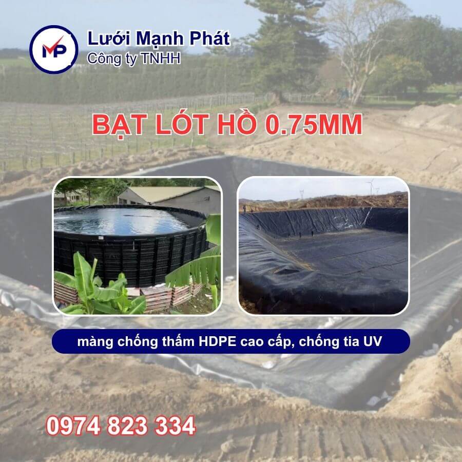 Bạt chống thấm HDPE 0.75mm