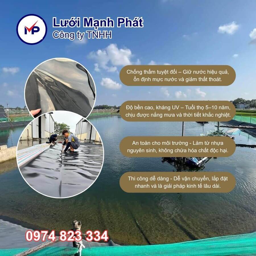 ưu điểm bạt hdpe dày 1mm