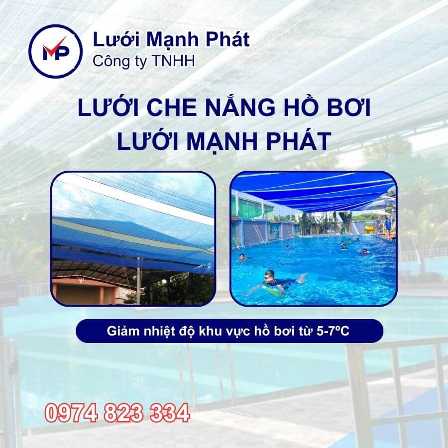 giá lưới che nắng hồ bơi
